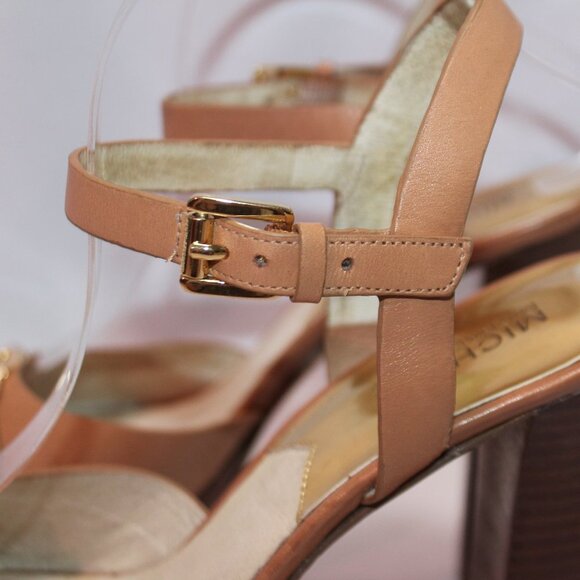 Elegant Tan Platform Sandals - Picture 4 of 12